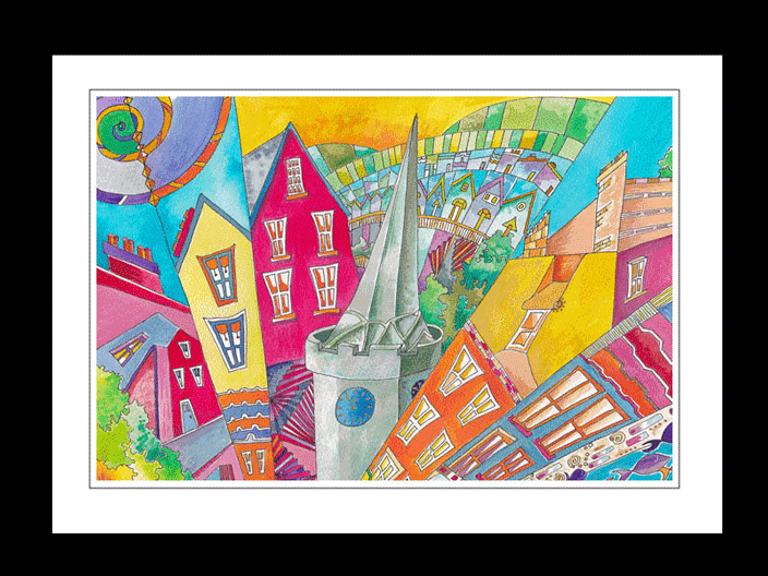 Angles of Tenby original black frame