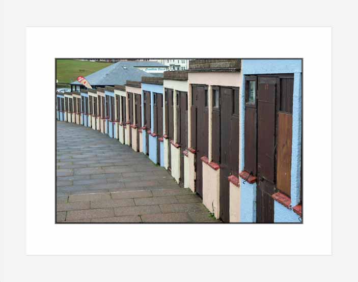 Beach huts white