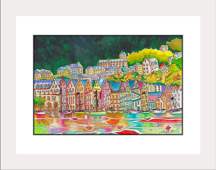 Bergen Waterside white frame