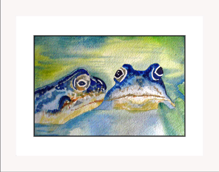 Frogs best of friends white