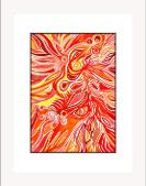 Fireburst white frame