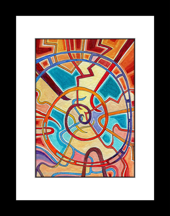Intersection print black frame