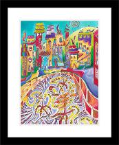 Marine Jungle print black frame