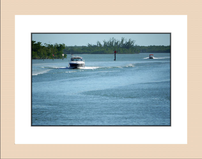 Naples Bay wood frame