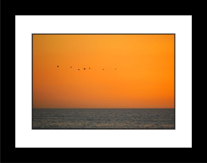 Orange sky black frame