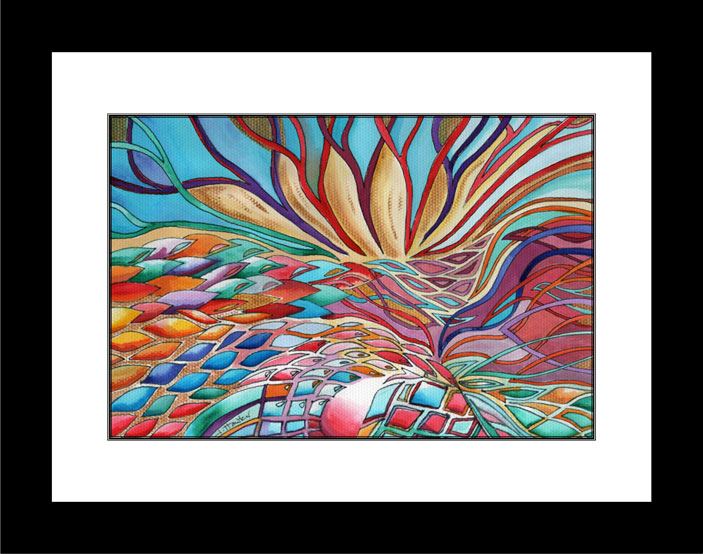 Patchwork Lava - black frame