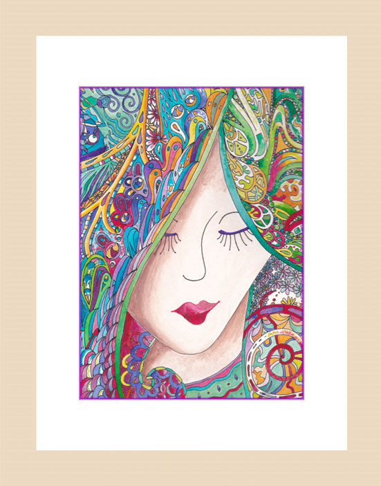 Secret Thoughts light wood frame