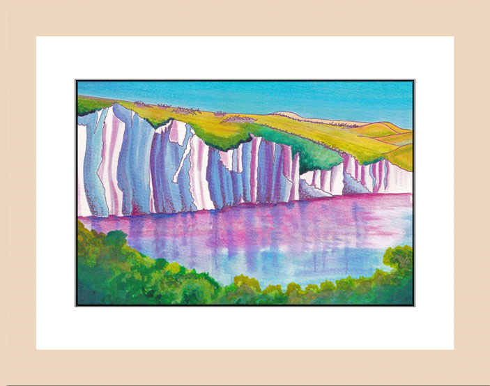 The Seven Sisters light wood frame print