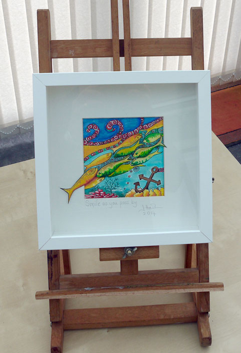 Smile as you Pass By on easel