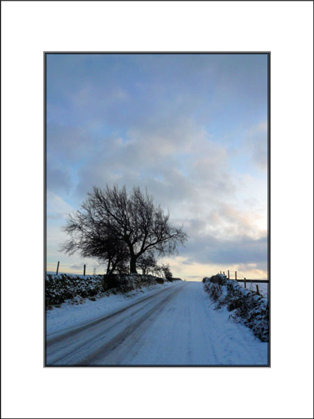 Snow on the Road unframed