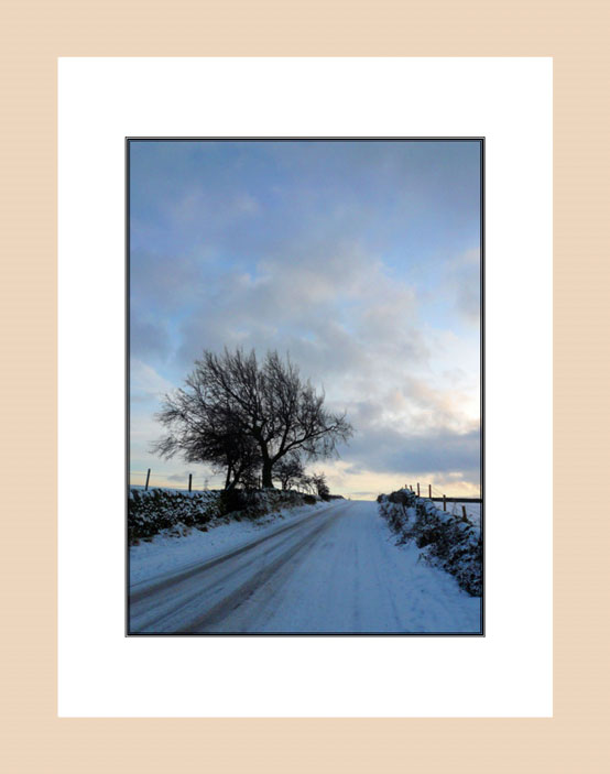 Snow on the Road wood frame