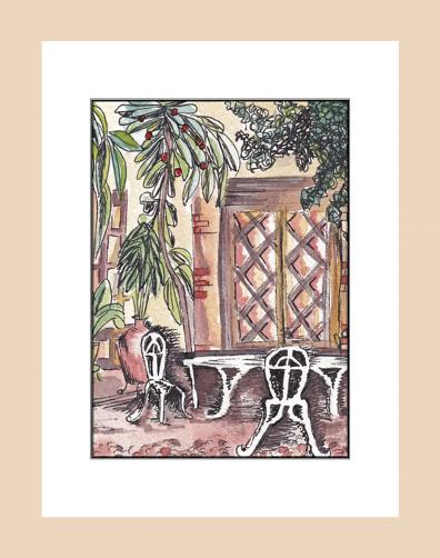 Pen and wash paintings