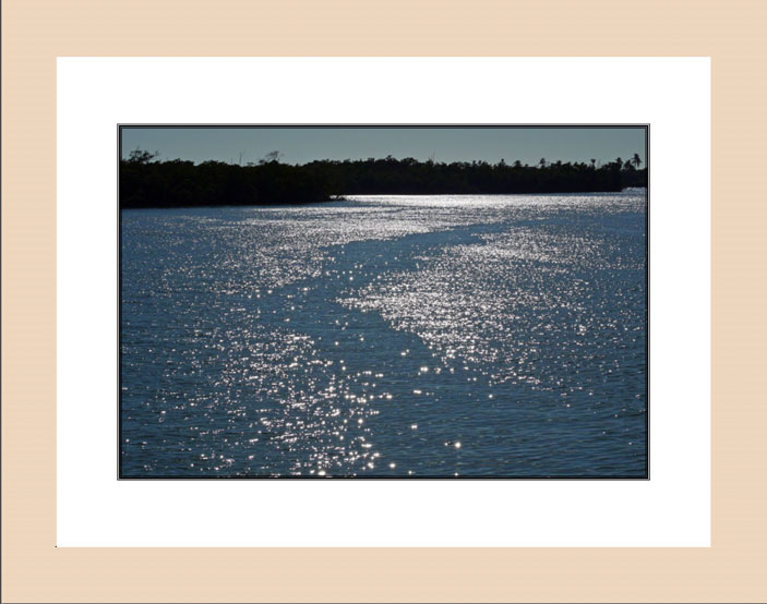 Sparkling Waters wood frame