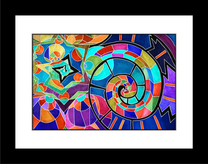 Spiral Glow black frame