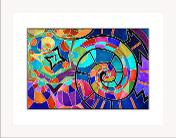 Spiral Glow white frame