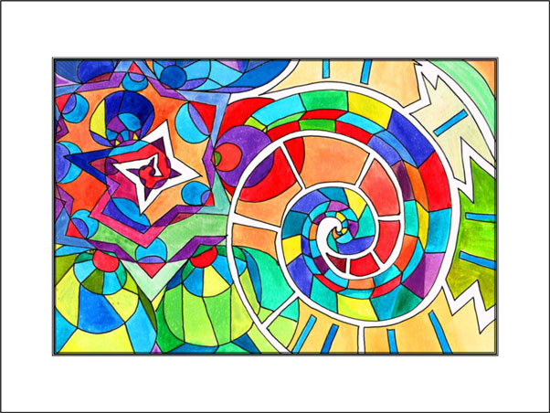 Stained Glass Spiral mount