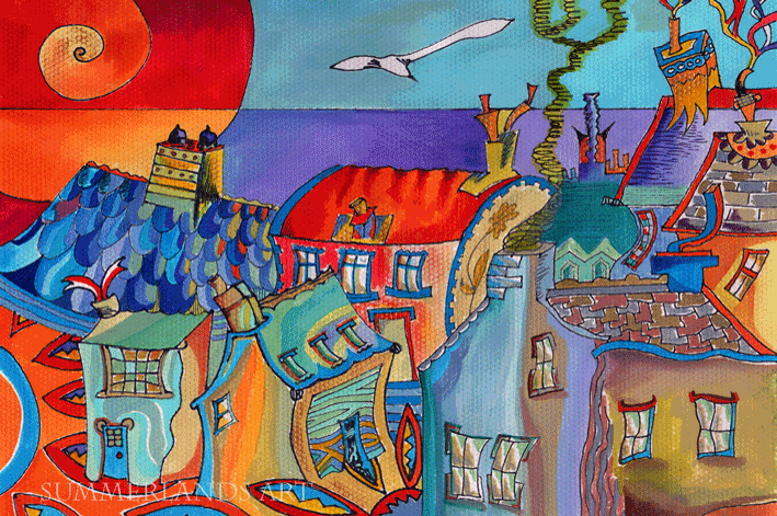 Painting of Staithes
