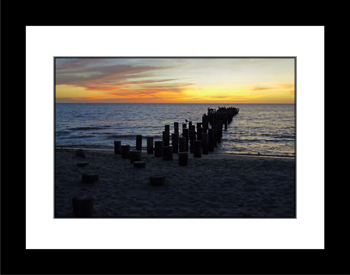 Sunset in Naples 2 black frame