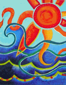 Sunwaves original on canvas