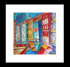 Curved Canal black frame original