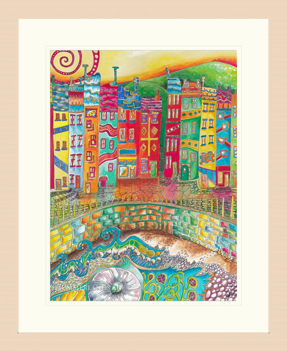 The Tide Reveals print Light Wood Frame